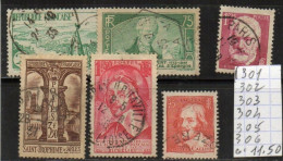 FRANCE OBLITÉRÉ - N° 301-302-303-304-305-306 - Used Stamps