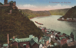 ALLEMAGNE - St Goarshausen Mit Burg Katz - Vue Sur Une Partie De La Ville - Colorisé - Carte Postale Ancienne - Rhein-Hunsrück-Kreis