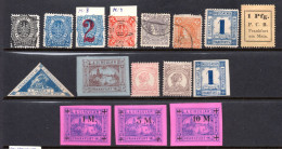 Deutschland/Privatpost - Franfurt/Main Kleines Los Mit 15 Briefmarken, Gest/postfr/mF (20126E) - Correos Privados & Locales