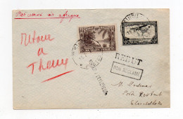 !!! CONGO BELGE, LETTRE PAR AVION DE KINDU POUR ELISABETHVILLE DE 1937 - Briefe U. Dokumente