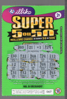 Grattage ILLIKO - SUPER 5 OU 500 - 80201 - FRANCAISE DES JEUX - Loterijbiljetten