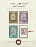 Turkey; 1963 FIP Souvenir Sheet ERROR "Missing Print (Lower Right Stamp)" MNH** - Neufs