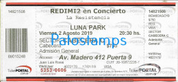 229350 ARTIST REDIMI2 REP DOMINICANA EN CONCIERTO RAP CRISTIANO IN ARGENTINA LUNA PARK 2019 ENTRADA TICKET NO POSTCARD - Tickets D'entrée