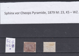 ÄGYPTEN - EGYPT - EGYPTIAN - DYNASTIE - ÄGYPTOLOGIE - SPHINX VOR CHEOPSPYRAMIDE 4.AUSG GESTEMPELTABE 1872 - 1875 - 1866-1914 Khédivat D'Égypte