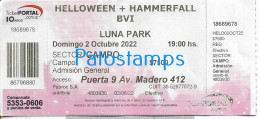 229351 ARTIST HELLOWEEN + HAMMERFALL IN ARGENTINA LUNA PARK 2022 ENTRADA TICKET NO POSTCARD - Tickets - Vouchers