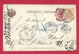 !!! ENTIER POSTAL DE RUSSIE UTILISÉ EN POLOGNE OCCUPÉE DE 1890 - Enteros Postales