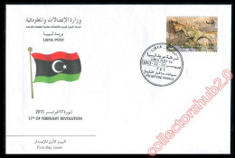 LIBYA 2013 Dinosaurs "Allosaurus Fragilis" (FDC) #4 - Préhistoriques