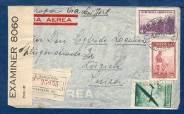 Argentina To Switzerland, 1942, Via New York, Allied Censor Tape, SEE DESCRIPTION   (025) - Luftpost
