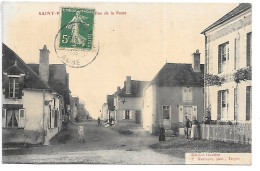 Cpa...Saint-Phal...(aube)...rue De La Poste..1908...animée... - Sonstige & Ohne Zuordnung