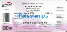 229355 ARTIST BLACK COFFE SOUTH AFRICA DJ IN ARGENTINA LUNA PARK 2022 ENTRADA TICKET NO POSTCARD - Eintrittskarten