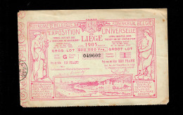 EXPOSITION UNIVERSELLE LIEGE 1905. Tombola Loterij - Colecciones