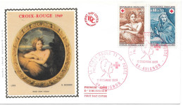 FRANCE 1964- Enveloppe 1er Jour  - Croix Rouge 1964 (Y&T 1619 Et 1620) - 1960-1969