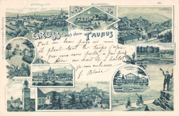 Allemagne Gruss Aus Dem Taunus CPA + Timbre Reich Cachet 1899 , Eppstein Konigstein Kronberg Hornburg - Taunus