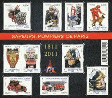 France 2011 Bicentenaire De La Brigade Des Sapeurs Pompiers De Paris Bloc Feuillet N°f4582 Neuf** - Ongebruikt