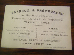 C.P.A.- Paris (75) - Tanneux & Prévaudeau - Tapisserie - Travail à Façon - Battage,Garde & Entretien- 1930 - SUP (HW 63) - Artigianato Di Parigi