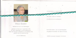 Wieza Baeten-van Meerbergen, Oevel 1915, Westerlo 2015. Honderdjarige. Foto - Décès