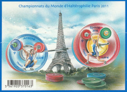 France 2011 Championnats Du Monde D Haltérophilie Paris Bloc Feuillet N°f4598 Neuf** - Mint/Hinged