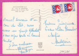 294281 / France - ROC-AMADOUR (Lot) Lieu De Pelerinage Celebre Des Le Moyen Age PC 1968 USED 0.30+0.30 Fr. Blason Paris - Lettres & Documents