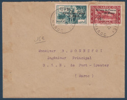 CACHET 1942 De PORT LYAUTEY Sur LETTRE AFFRANCHIE TIMBRE Avec SURCHARGE ENFANTS DE FRANCE AU MAROC - Lettres & Documents
