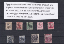 ÄGYPTEN - EGYPT - EGYPTIAN - ÄGYPTOLOGIT - DYNASTIE - ÜNABHANGIGES KÖNIGREICH 1922  - FALZ - MH. - Used Stamps