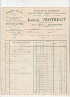 16-L.Ventenat....Enseignes En Marmorite, Peintures Préparées...Angoulême.....(Charente).....1926 - Chemist's (drugstore) & Perfumery