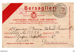 Cart. Speciale Brevettata"Bersaglieri"vend. Beneficio Delle Famiglie Militari - Marcofilie