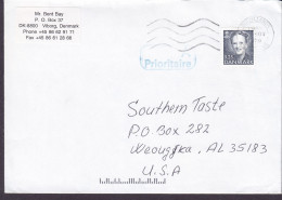 Denmark  A Prioritaire Boxed Cds. ØSTJYLLANDS POSTCENTER 2006 Cover Brief Lettre WEOUGFKA Alabama USA (Cz. Slania) - Covers & Documents