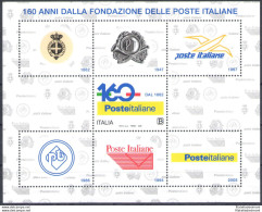 2022 Italia - Repubblica, 160 Fondazione Poste Italiane " Con Errore " - MNH** - Blocks & Sheetlets