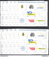 2022 Italia - Repubblica, 160 Fondazione Poste Italiane " Con Errore " - MNH** - Lotto Di 10 Esemplari - Blocks & Sheetlets