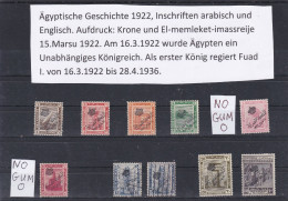 ÄGYPTEN - EGYPT - EGYPTIAN - ÄGYPTOLOGIT - DYNASTIE - ÜNABHANGIGES KÖNIGREICH 1922  - FALZ - MH. - Ungebraucht