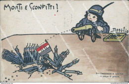 Bz270 Cartolina Militare Satirica Morti E Sconfitti! Illustratore Artist Attilio - Other & Unclassified
