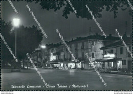 Bu542 Cartolina Rivarolo Canavese Corso Torino Notturno Piemonte - Other & Unclassified