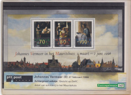 NEDERLAND, 1996, MNH Zegels In Mapje, Johan Vermeer Zegels Blok , NVPH Nrs. 1667, Scannr. M147 - Ungebraucht