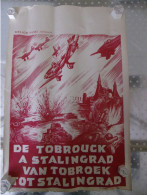 Affiche Cinema Belge De Tobrouck A Stalingrad Format : 35.5 X 54 Cm - Manifesti