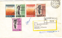 Vatican - Lettre Recom De 1962 - Oblit Citta Del Vaticano - Exp Vers Geleen - E - - Brieven En Documenten