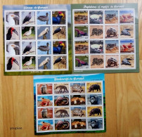 Burundi 2023, Biodiversity, Birds And Reptiles Of Burundi, Three MNH Sheetlets - Unused Stamps