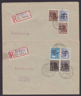 Aus MiNr 182/196, "Maschinenaufdruck" 2x R-Brief "Erfurt" Mit MiF, Ankunft - Briefe U. Dokumente
