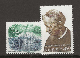 1987 MNH Norway, Mi 673-4 Postfris** - Unused Stamps