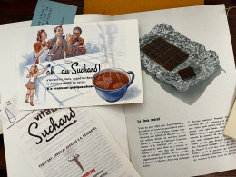 Chocolat SUCHARD * Ensemble De Documents Publicitaire + Livret Illustré , Dans Une Pochette D'origine * Chocolat Suchard - Werbepostkarten