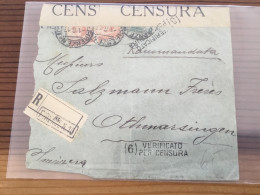 Italien Zensur R Brief 1917 - Used
