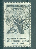 ITALIE - N°636 Oblitéré - Exposition Nationale Des Troupes Alpines, à Bielle. - 1946-60: Afgestempeld