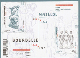 France 2011 Sculptures D Antoine Bourdelle Et Aristide Maillol Bloc Feuillet N°f4626 Neuf** - Neufs