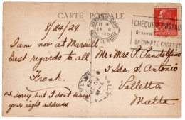 CPA Adressée à La VALLETTE MALTE - 1921-1960: Modern Tijdperk