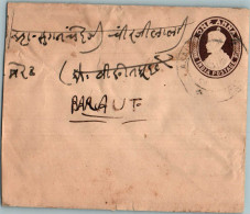 India Postal Stationery George VI 1A To Baraut  - Postales