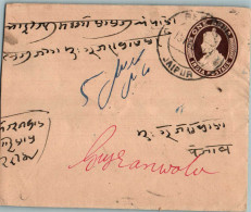 India Postal Stationery George VI 1A Jaipur Cds - Postales