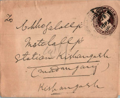 India Postal Stationery George VI 1A To Kishangarh  - Postales