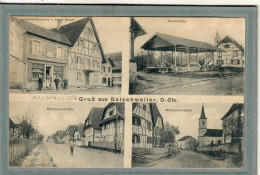 CPA - BALSCHWEILER (68) BALSCHWILLER - Carte HRUSS Multivues De 1914 - Lavoir - Epicerie Meyer - Autres & Non Classés