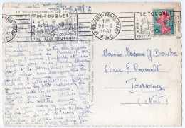 LE TOUQUET Slogan Postmark GOLF On Postcard - 1921-1960: Période Moderne