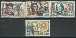FRANCE - 1963, CELEBRITIES STAMPS SET OF 4, USED. - Gebraucht