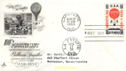 731518 MNH ESTADOS UNIDOS 1959 CENTENARIO DEL VUELO DEL GLOBO JUPITER - Unused Stamps
